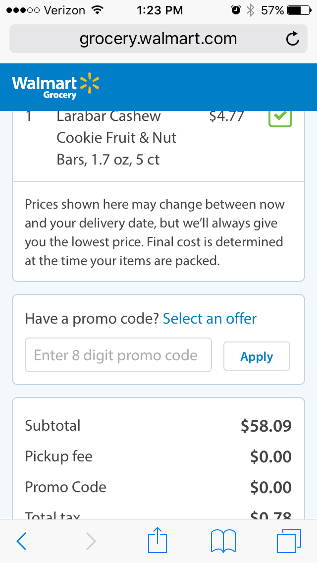 how to use promo code walmart grocery