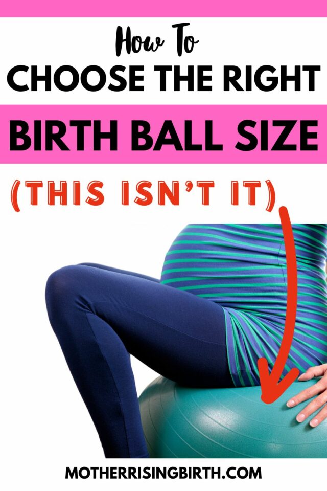 birthing ball size for 5 4