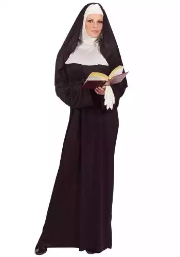 Fun World womens Nun Mother Superior Adult Costume, Black, One Size US