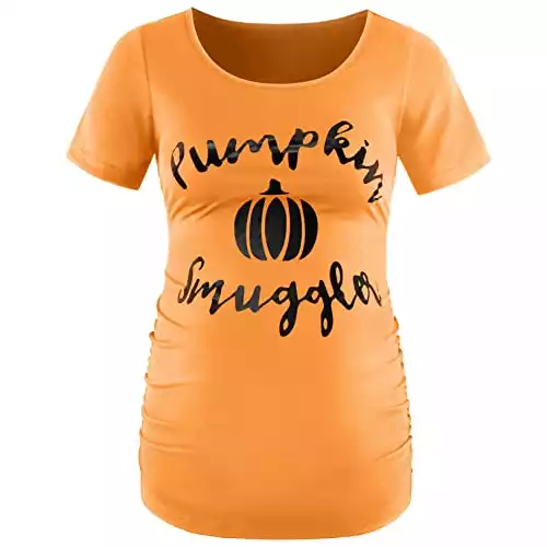 Funny Mama Maternity Shirts Halloween Pumpkin Smuggler